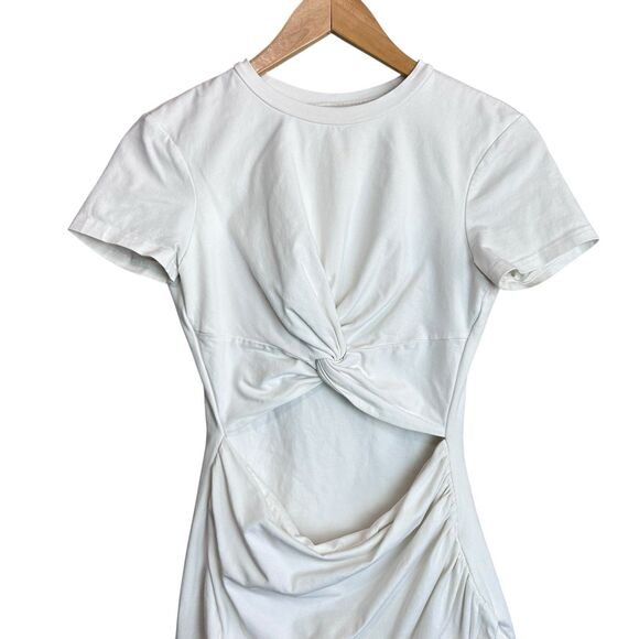 Superdown Maureen Mini Dress Size Small White Revolve Cutout Waist Casual - Picture 2 of 8